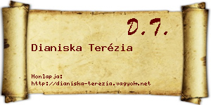 Dianiska Terézia névjegykártya